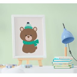 Quadrinho Infantil Bebê Animais Floresta Raposa Urso Guaxinim Cervo Kit 4 Peças - 2
