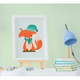 Quadrinho Infantil Bebê Animais Floresta Raposa Urso Guaxinim Cervo Kit 4 Peças - 5