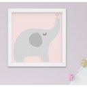 Ver imagem 2 de Kit Quadro Infantil Bebê Menina Ovelhinha Nuvem Estrela Elefantinho 4 Peças