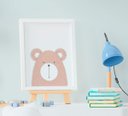 Ver imagem 3 de Quadro Decorativo Infantil Escandinavo Leão Tigre Urso Kit 5 Peças
