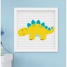 Quadro Infantil Bebê Menino Dinossauro Kit 3 Peças - 3