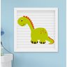 Quadro Infantil Bebê Menino Dinossauro Kit 3 Peças - 2