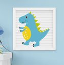 Ver imagem 4 de Quadro Infantil Bebê Menino Dinossauro Kit 3 Peças
