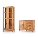 Ver imagem 1 de Kit Cristaleira Slim Bella 2 Port. 1240 e Aparador Buffet 120,0 Cm Bella 2 Port. e 3 Gav. Móveis Mpo