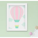 Ver imagem 4 de Quadrinho Infantil Bebê Menina Elefantinho Coração Balão Sonhe Alto Kit 4 Peças