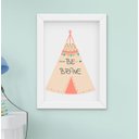 Ver imagem 3 de Kit Quadro Infantil Bebê Raposa Flechas Cabana 3 Peças