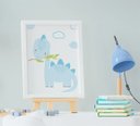Ver imagem 4 de Quadrinho Infantil Quarto Bebê Menino Dinossauro Be Brave Kit 3 Peças
