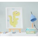 Ver imagem 2 de Quadrinho Infantil Quarto Bebê Menino Dinossauro Be Brave Kit 3 Peças