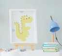 Ver imagem 2 de Quadrinho Infantil Quarto Bebê Menino Dinossauro Be Brave Kit 3 Peças