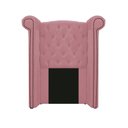 Ver imagem 4 de Kit Cabeceira Calçadeira Veneza 100cm Suede Rosa Bebê