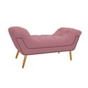 Ver imagem 3 de Kit Cabeceira Calçadeira Veneza 100cm Suede Rosa Bebê