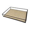 Bandeja Retangular Native Black com Fundo Palha 35x25cm Mimo - 1