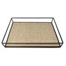 Bandeja Retangular Native Black com Fundo Palha 35x25cm Mimo - 2