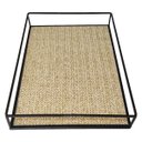 Ver imagem 3 de Bandeja Retangular Native Black com Fundo Palha 35x25cm Mimo