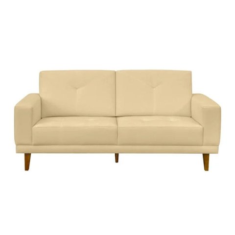 Sofá 3 Lugares Capri 1,80m Suede Marfim D'monegatto