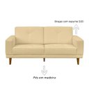 Ver imagem 4 de Sofá 3 Lugares Capri 1,80m Suede Marfim D'monegatto
