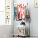Ver imagem 3 de Arara de Roupas Multifunções Closet Prateleira com Rodas