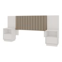 Ver imagem 5 de Cabeceira Casal Extensível com Mesa de Cabeceira - Liz - Robel Móveis - Branco