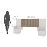 Cabeceira Casal Extensível com Mesa de Cabeceira - Liz - Robel Móveis - Branco - 3