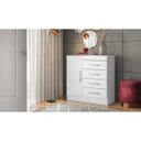 Ver imagem 5 de Cômoda 04 Gavetas Montevideu Branco Rosa Flex Demobile