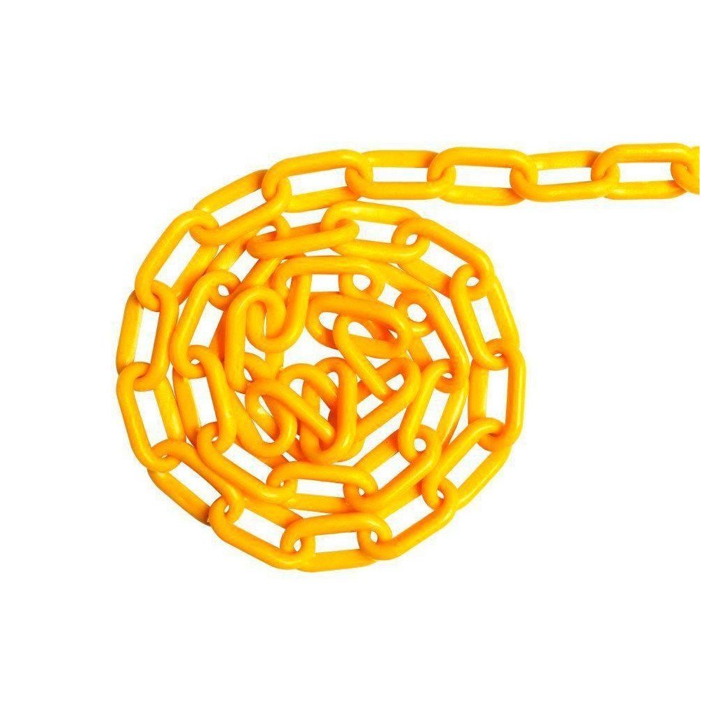 Corrente Plástica 50 Metros Amarelo para Sinalização Isolamento E/ou Calhas - 2