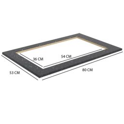Tampo Para Cooktop 80 cm 100% MDF Kali Premium 9327.0 Onix HD Nicioli - 2
