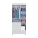 Ver imagem 3 de Guarda-Roupa Solteiro 3 Portas Wind Branco Rosa Flex Demobile
