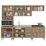 Cozinha Modulada 06 Peças III 100% MDF Kali Premium Carvalho Rustico Nicioli - 2