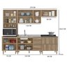 Cozinha Modulada 06 Peças III 100% MDF Kali Premium Carvalho Rustico Nicioli - 7