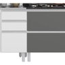 Cozinha Modulada 08 Peças 100% MDF Kali Premium Branco Chumbo Cetim Nicioli - 4