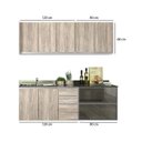 Ver imagem 3 de Cozinha Modulada 04 Peças 100% MDF Kali Premium Branco Arezzo Rustico Nicioli
