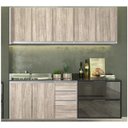 Ver imagem 1 de Cozinha Modulada 04 Peças 100% MDF Kali Premium Branco Arezzo Rustico Nicioli