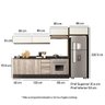 Cozinha Modulada 08 Peças 100% MDF Kali Premium Amendoa Arezzo Off White Nicioli - 3