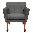 Ver imagem 4 de Kit Poltronas Decorativa Clinicas Iza Retro - Dritex:sintetico Cinza