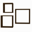 Ver imagem 6 de 3 Nichos para Livros Parede Quarto Sala Quadrado Marrom