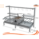 Ver imagem 2 de Parrilla Dupla de Alvenaria 118x45 com Grelha Argentina e 6 Espetos e Tendal