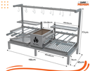 Ver imagem 2 de Parrilla Dupla de Alvenaria 118x45 com Grelha Argentina e 6 Espetos e Tendal
