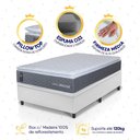 Ver imagem 3 de Conjunto Box Baú Branco Argel Cinza Espuma D33 Solteiro 96x203x74 - King House