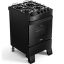 Ver imagem 3 de Fogão a Gás 4 Bocas com Mesa Esmaltada Preto Cfo4zae Consul
