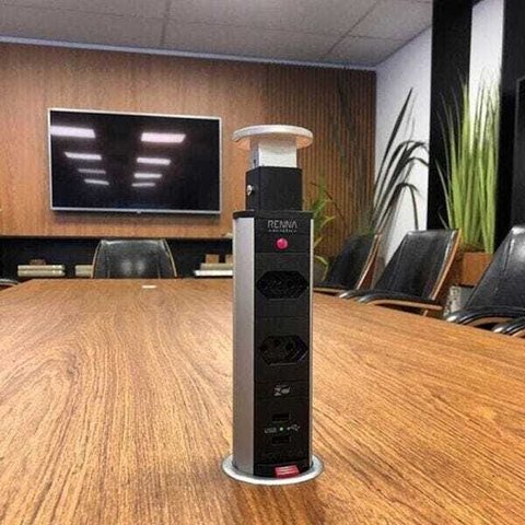 Torre de Tomada com 2 Entradas e 2 Usb para Embutir Renna