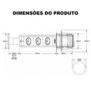 Ver imagem 3 de Torre de Tomada com 2 Entradas e 2 Usb para Embutir Renna