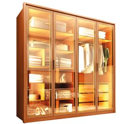 Guarda Roupa 4 Portas Reflecta com Led 3 Gavetas 100% MDF Freijó New Reflex - 10 Guarda Roupa 4 Portas Reflecta com Led 3 Gavetas 100% MDF Freijó New Reflex - 10