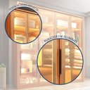 Ver imagem 4 de Guarda Roupa 4 Portas Reflecta com LED 3 Gavetas 100% MDF Freijó New Reflex Yescasa Marrom
