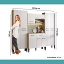 Ver imagem 7 de Armário de Cozinha Compacta Arizona Vision Carraro Carvalho com Branco