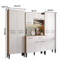 Ver imagem 5 de Armário de Cozinha Compacta Arizona Vision Carraro Carvalho com Branco