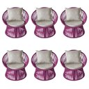 Ver imagem 1 de Kit 6 Poltronas Estofada Sol com Almofada em Corda Náutica e Base em Alumínio Preta/rosa
