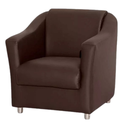 Ver imagem 4 de Kit 6 Poltronas Bia Decorativa Reforçada Recepção Clinica Salão Sala de Estar Courino:marrom