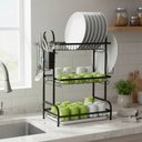 Ver imagem 1 de Escorredor de Louça Inox Porta Pratos Talheres 3 Andares Frg6532 Frigopro