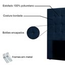 Ver imagem 3 de Cabeceira Queen 1,60m Santiago Suede Azul Marinho - Pallazio