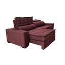 Ver imagem 7 de Sofá Retrátil e Reclinável 2,75m Cama inBox Big Puffer com SoftGel D40 Velupluma Vinho